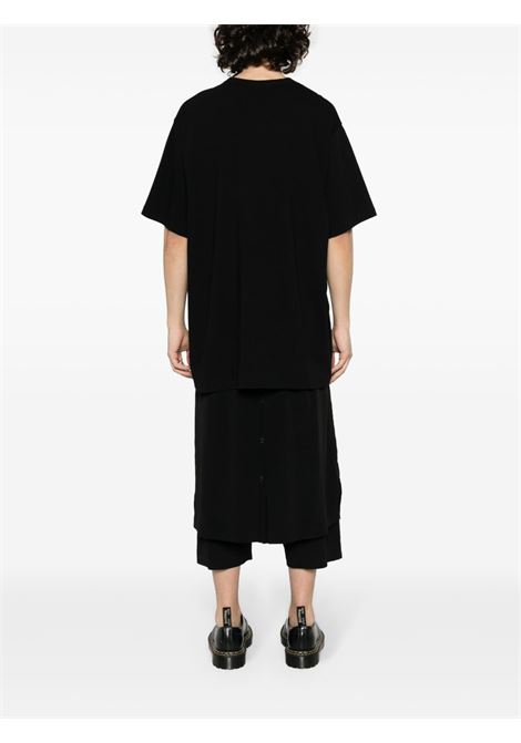 T-shirt girocollo in nero Yohji Yamamoto -  uomo Yohji Yamamoto | HPT020704